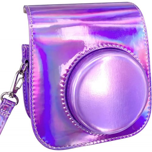  WOLVEN Protective Case Bag Purse Compatible with Mini 11 Camera, Purple Laser