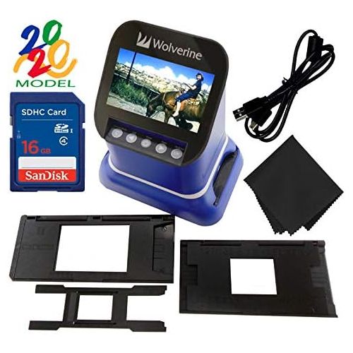  [아마존베스트]Wolverine F2D Saturn Digital Film & Slide Scanner - Converts 120 Medium Format, 127 Film, Microfiche, 35mm Negatives & Slides to Digital - 4.3 LCD, 16GB SD Card, Z-Cloth & HDMI Cab