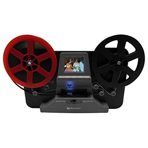  Wolverine 8mm and Super 8 Film Reel Converter Scanner to Convert Film into Digital Videos. Frame by Frame Scanning to Convert 3 inch and 5 inch 8mm Super 8 Film reels into 720P Dig