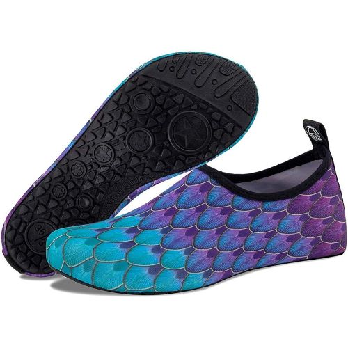  Womens and Mens Kids Water Shoes Barefoot Quick Dry Aqua Socks for Beach Swim Surf Yoga Exercise