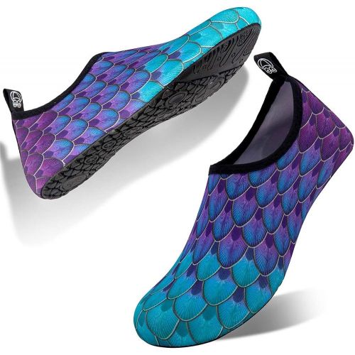  Womens and Mens Kids Water Shoes Barefoot Quick Dry Aqua Socks for Beach Swim Surf Yoga Exercise