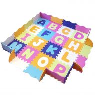 Wonder Bebe Baby Play Mat with Fence, foam letters, and tiles. Playmat for kids, toddlers, & infants. Tummy Time mat, Ball pit, activity center gym floor playpen. 57x 57, over 74 across!