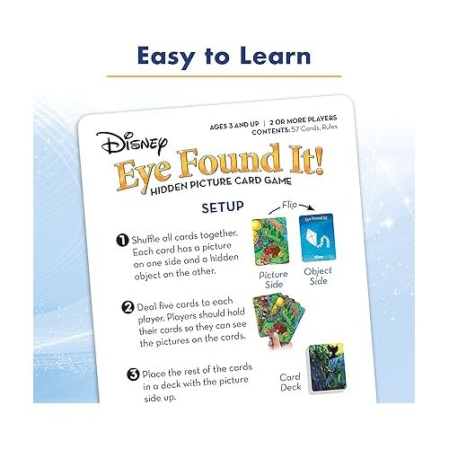  Ravensburger World of Disney Eye Found It Card Game - Engaging Family Fun | Immersive Disney Scenes | Skill-Building Game | FSC-Certified Materials