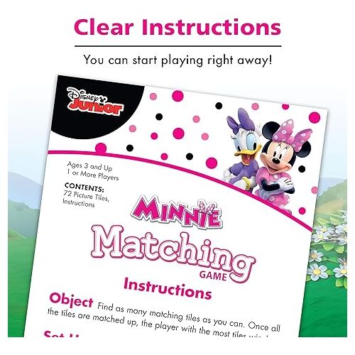  Wonder Forge Disney Junior Minnie Matching Game | Unique Memory-Enhancing Game for Kids | Engaging with Beloved Disney Characters | Perfect Gift for Ages 3-5 Years