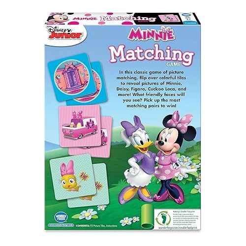  Wonder Forge Disney Junior Minnie Matching Game | Unique Memory-Enhancing Game for Kids | Engaging with Beloved Disney Characters | Perfect Gift for Ages 3-5 Years