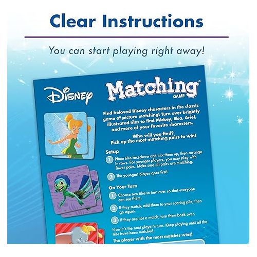  Wonder Forge Disney Classic Characters Matching Game | Fun Learning Toy for Kids Ages 3-5 | Engaging Memory Skills Game | Features Beloved Disney Icons