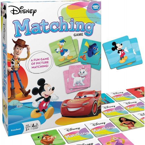  Wonder Forge Disney Classic Characters Matching Game for Boys & Girls Age 3 to 5 A Fun & Fast Disney Memory Game , Blue