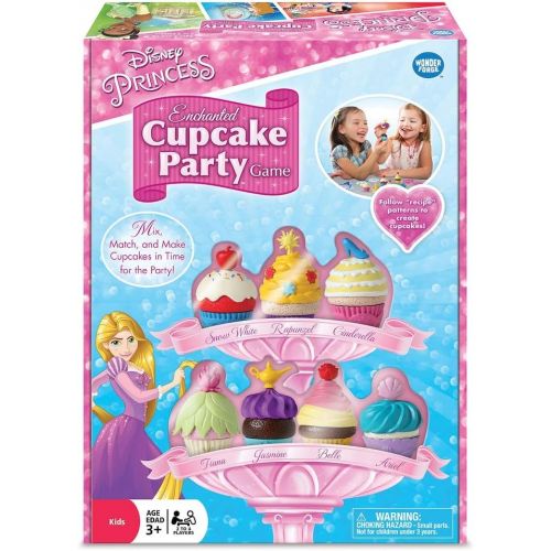  Wonder Forge Disney Princess Enchanted Cupcake Party Game for Girls & Boys Age 3 & Up A Fun & Fast Matching Party Game You Can Play Over & Over