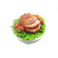 Wonder Miniature Doll House Miniatures Thanksgiving Food 3.5cm Honey Glazed Ham Steak 1:6 Compatible with Barbie 10654