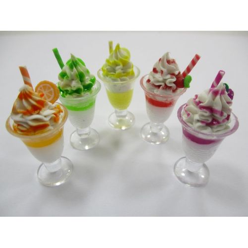  Wonder Miniature Dollhouse Miniature Food 5 Ice Cream Smoothie Beverage Dollhouse Food Accessories 14835