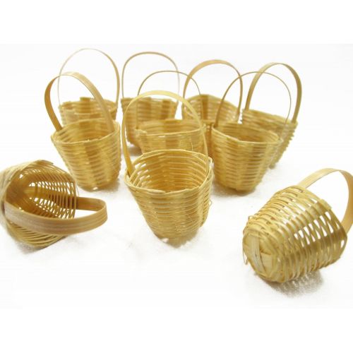 Wonder Miniature 10 Bamboo Wicker Holder Basket Fruit Vegetable Picnic Dollhouse Miniature Supply 12745