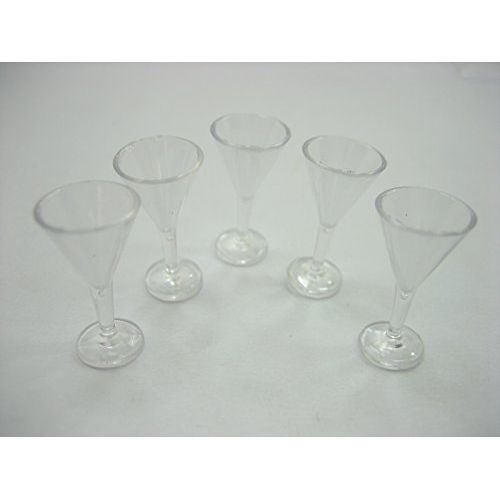  Wonder Miniature Set 5 Acrylic Wine Cocktail Glass Dollhouse Miniatures Bar Beverage 12488