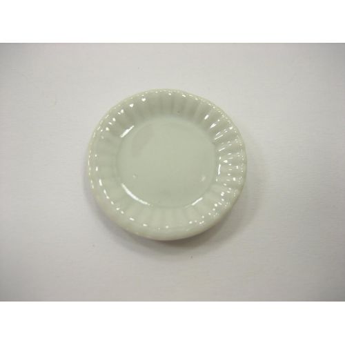  Wonder Miniature 30x30mm White Plates Dishes Dollhouse Miniatures Ceramic Kitchen Supply 12567