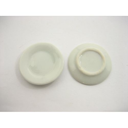  Wonder Miniature 20x25mm White Round Plates Dish Ceramic Kitchenware Dollhouse Miniature 10854