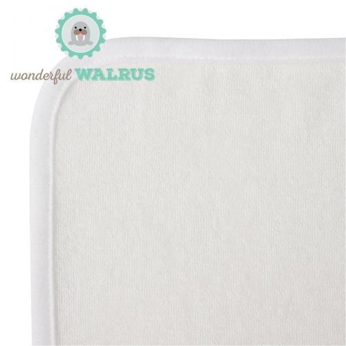  Wonderful Walrus Changing Pad Liners BAMBOO 4-PACK  Softer, Thicker & Cute 3 layer 14” x 27” Design. Panda Pads - A Waterproof Mat to cover your Diaper Changing Table, Diaper Changing Pad or Mattr