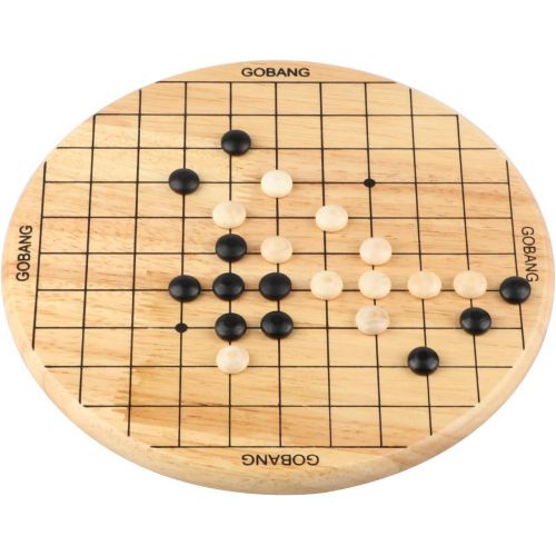  [아마존베스트]Wondertoys 2 in 1 Chinese Checkers & Gobang (Five in a Row) Wooden Board Game for Family