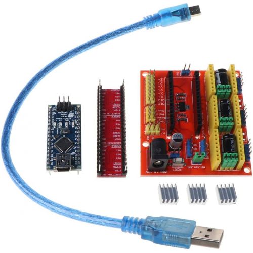  Wondiwe CNC Shield V4+ Nano 3.0 A4988 3 Axis Stepper Driver Board Engraving Machine Set