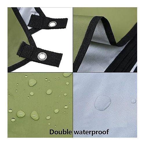  WoneNice 118 x 118 inches Camping Tarp for Tent, Tent Footprint, Sun Tarp, Ground Tarp, Insulated Thermal Silver Coating Survival Tarp for Beach, Car or Camping and Adventure