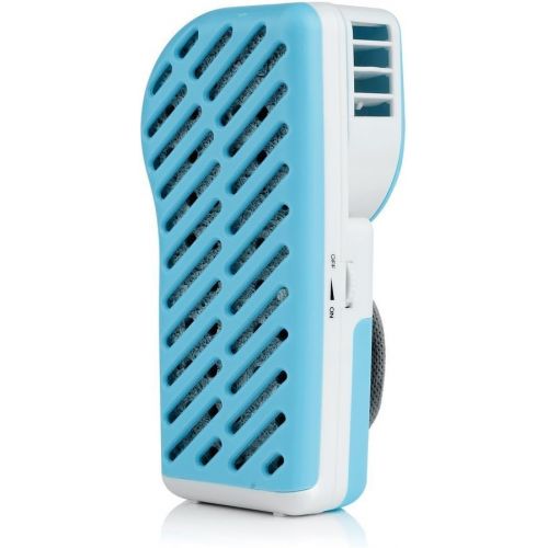  WoneNice Portable Small Fan & Mini-air Conditioner, Runs On Batteries Or USB-Blue