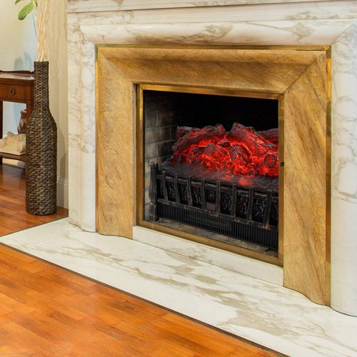  Wonlink Fireplace Stove with Heater，Electric Log Set Heater with Realistic Ember Bed 1500W Remote Controller