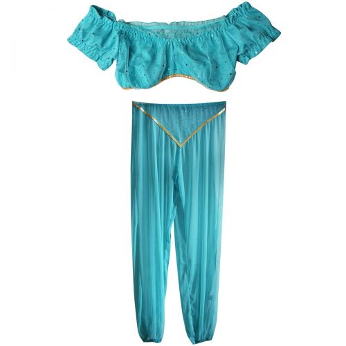  Wonolo Jasmine Genie Belly Women Dancer Arabian Nights Fancy Dress Costume