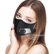 Wonwan AntiPollution Mask N95 Fresh Air Supply Smart Electric Mask Air Purifying Mask For Exhaust Gas Pollen Allergy PM2.5 Running Cycling and Outdoor Activities Masks (Black Color) (Whol
