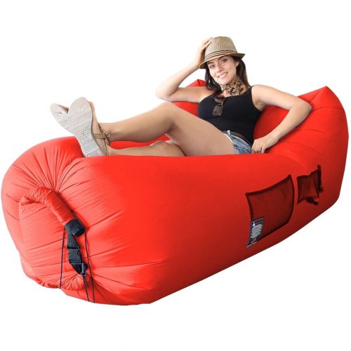  WooHoo 3.0 Giant Outdoor Inflatable Lounger with Carry Bag (Red)