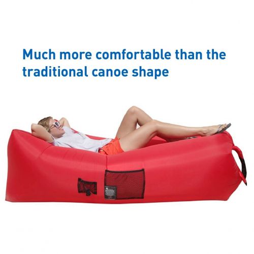  WooHoo 3.0 Giant Outdoor Inflatable Lounger with Carry Bag (Red)