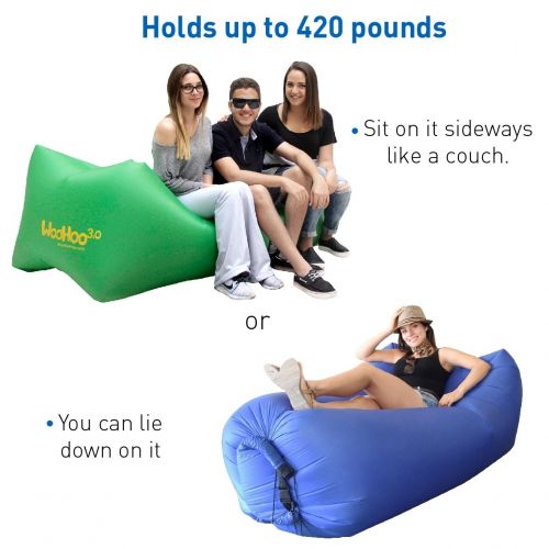  WooHoo 3.0 Giant Outdoor Inflatable Lounger with Carry Bag (Green)