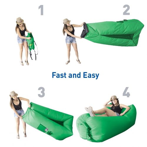  WooHoo 3.0 Giant Outdoor Inflatable Lounger with Carry Bag (Green)