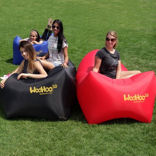  WooHoo 3.0 Giant Outdoor Inflatable Lounger with Carry Bag (Black)