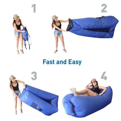  WooHoo 3.0 Giant Outdoor Inflatable Lounger with Carry Bag (Blue)