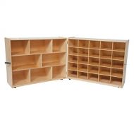 Wood Designs 23609 Tray and Shelf Folding Storage without Trays (Pack of 2)