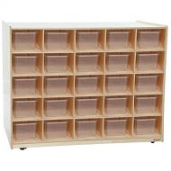 Wood Designs WD62101 25-Compartment  Shelves Island with (25) Translucent Trays, 36 x 48 x 29 (H x W x D)