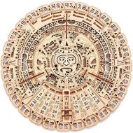 [아마존베스트]Wood Trick Mayan Wall Calendar Wooden Mechanical Model - 16.1x16.1″ - 3D Wooden Puzzle, Assembly Constructor, Brain Teaser for Adults and Kids, Best DIY Toy, Eco Wooden Toys - Azte