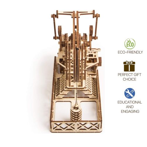  Wood Trick Oil Derrick Rig Toy - Oil Pump Jack Mechanical Model to Build - 3D Wooden Puzzle, Assembly Toys - STEM Toys for Boys and Girls