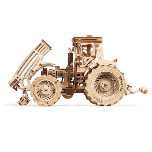  Wood Trick 3D Mechanical Model Tractor Wooden Puzzle, Assembly Constructor, Brain Teaser, Best DIY Toy, IQ Game for Teens and Adults