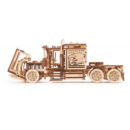  Wood Trick Big Rig Mechanical Models 3D Wooden Puzzles DIY Toy Assembly Gears Constructor Kits for Kids, Teens and Adults
