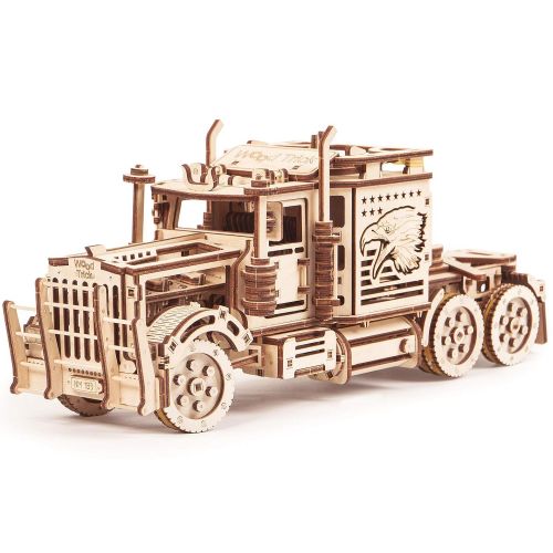  Wood Trick Big Rig Mechanical Models 3D Wooden Puzzles DIY Toy Assembly Gears Constructor Kits for Kids, Teens and Adults