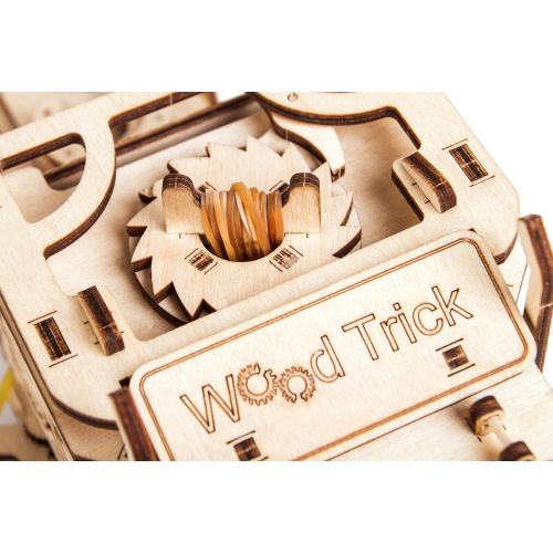  Wood Trick Big Rig Mechanical Models 3D Wooden Puzzles DIY Toy Assembly Gears Constructor Kits for Kids, Teens and Adults