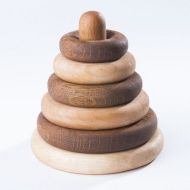 Etsy Wooden Stacker Stacking Toy Stacking Toy - Wooden Toy - Ring Stacker - Natural Wood Toy