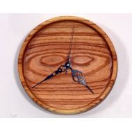 WoodArtForLiving Chinaberry Wood Clock, Turned Wood Clock, Wall Clock