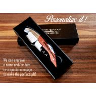 /WoodEffex Personalized Waiters Corkscrew  Professional Grade Natural Rosewood All-in-one Corkscrew