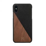 Woodcessories - EcoCase Split - iPhone Xs Max Case, Cover, Protection Made of FSC Certified Wood Premium Design (Walnut/Black)