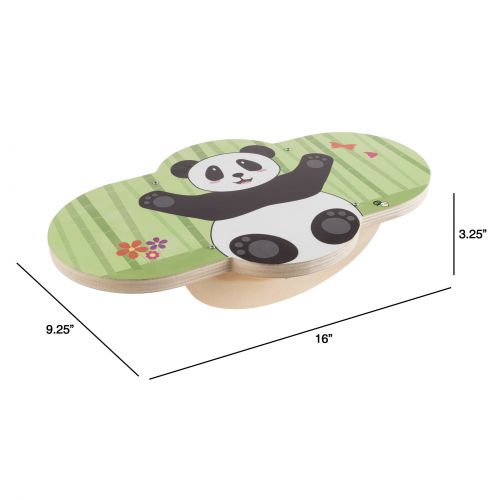  Wooden Balance Board with Panda Design by Hey! Play!