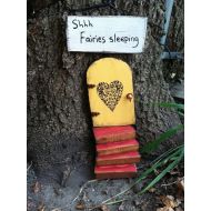 WoodenBLING Fairy Garden, Fairy Door, Garden Decoration, Garden, Outdoor, Yellow, Miniature Garden, Housewarming, Birthday, Gift for her, Mom, Wholesale