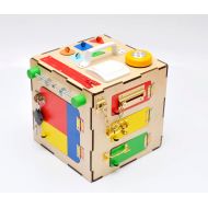 /WoodenToysStore Busy board Wooden toy Baby Learning toy 1 year old gift Activity board Sensory play board Wooden kid Toy Shape sorting Montessori toddler