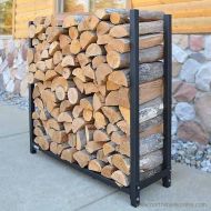 Woodeze 4 Foot Expandable Firewood Log Rack | 1/2 Face Cord Expandable Heavy Duty Indoor or Outdoor Log Rack