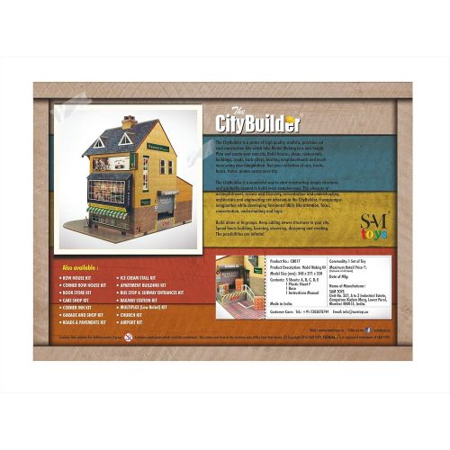  Woodland O Gauge 1:48 Scale Corner SUPERMART Cardboard Model Making Kit The CityBuilder Model Railroad Building