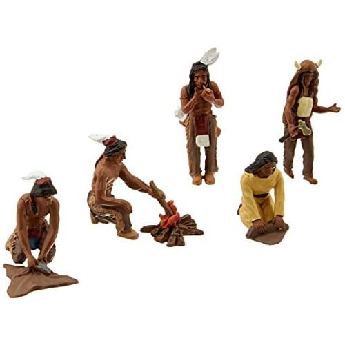  [아마존베스트]Woodland Scenics SP4443 1.5-Inch Scene Setters Figurine, Native Americans, 5/Pack